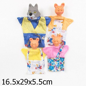 Кукольный театр - Три поросенка, 4 персонажа (Русский стиль, 11006sim)